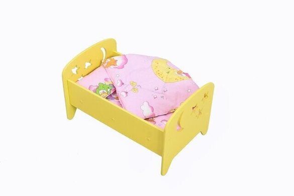 Кукольная кроватка “Сладкий сон” желтая