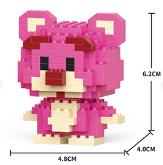 Конструктор 3D из миниблоков "Пиксели BRICKS медведь Лотсо История игрушек Lotso Toy Story", 151 деталь