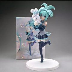 Коллекционная аниме фигурка статуэтка Hatsune Miku x Cinnamoroll с кроликом, collection figure anime Vocaloid 21см