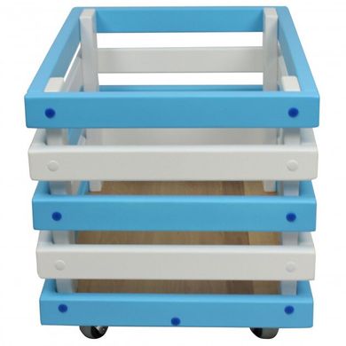 Ящик для іграшок блакитний на колесах