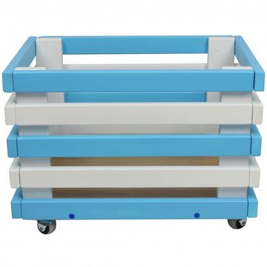 Ящик для игрушек голубой на колёсиках