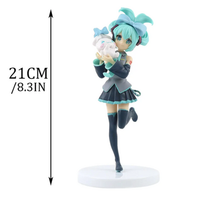 Колекційна аніме фігурка статуетка Hatsune Miku x Cinnamoroll з кроликом, collection figure anime Vocaloid 21см