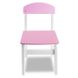Детский стульчик "Woody" белый с розовой сидушкой