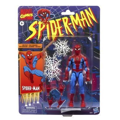 Коллекционная фигурка Spider-Man (Человек-паук, Питер Паркер) Marvel Comics Legends Series 15 см с паутиной и сменными руками