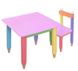 Детский набор "Карандашики" 60х60 столик и стульчик 1шт (цвет столешницы - розовый)