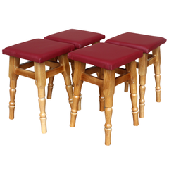 Комплект из 4-х кухонных табуретов с мягким сиденьем “Красный”