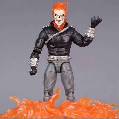 Коллекционная фигурка Marvel Legends Ghost Rider / Призрачный Всадник с мотоциклом &ndash; экшн-фигура 18 см с аксессуарами / Action Figure