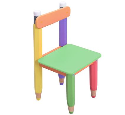 Детский набор "Карандашики" 60х60 столик и стульчик 1шт (цвет столешницы - салатовый)