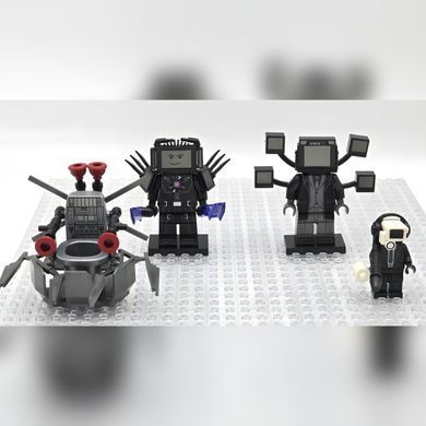 Минифигурка Титан ТВМен 6,2см Скибиди Туалет minifigure Titan TV man Skibidi Toilet K2185
