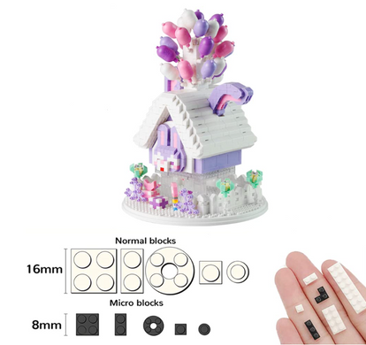 Конструктор будиночок із кульками Balloon House M2025, міні-блоки, колекційний набір, декор, building blocks