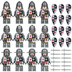 Набір фігурок чоловічків середньовічні лицарі 12 шт "Орден Хрестоносців" figures sets medieval 12pcs MJQ81025