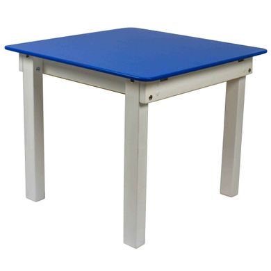 Дитячий стіл "Woody" з пеналом білий з синьою стільницею