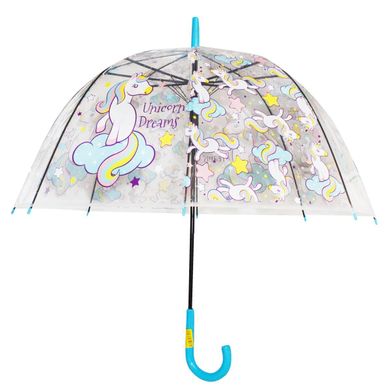 Зонтик детский "Единорожки" голубой