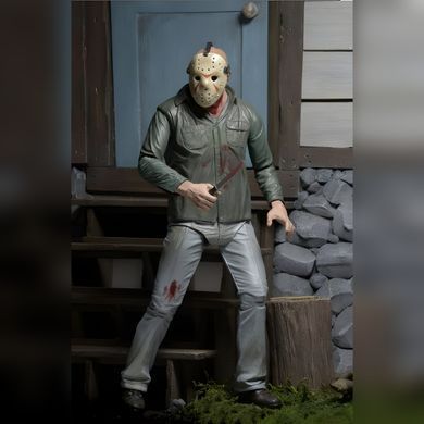 Коллекционная фигурка ужасов Jason Voorhees Friday the 13th Part 3 &ndash; экшн-фигура 18 см с аксессуарами / NECA / 3D Horror Action Figure / подарок поклонникам фильмов ужасов