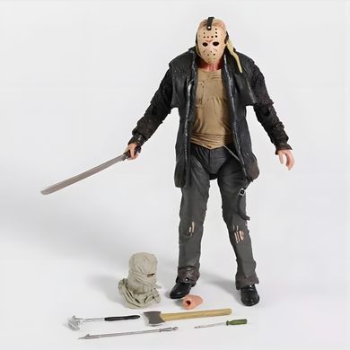 Коллекционная фигурка ужасов Jason Voorhees Friday the 13th Part 3 &ndash; экшн-фигура 18 см с аксессуарами / NECA / 3D Horror Action Figure / подарок поклонникам фильмов ужасов