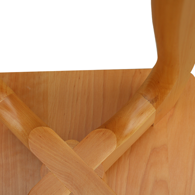 Кухонний табурет «Вільха» з ніжками кабріоль (сидіння квадратне з дерева)