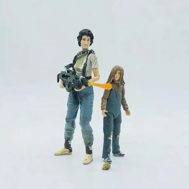 Коллекционная фигурка статуэтка Эллен Рипли и Ньют Ellen Ripley and Newt Aliens Чужие фигурки героев фильма экшн фигурка с аксессуарами 25 см