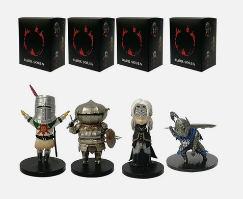 Набор коллекционных мини-фигурок Dark Souls &mdash; Рыцарь Солнца Солер, Луковый Рыцарь, Серебряный Рыцарь и Хранительница Огня, 4 шт