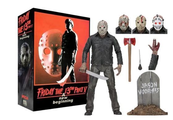 Коллекционная фигурка Джейсона Вурхиза / Jason Voorhees Figure &mdash; Friday the 13th Part V: New Beginning, 18 см. Экшн фигурка для фанатов ужасов | Подарок фанату "Пятница 13-е"