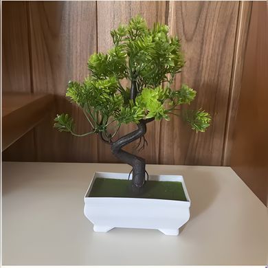 Искусственный бонсай в горшке - зеленый декор для дома и сада | Minimalism style