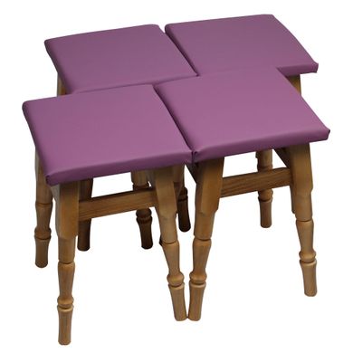 Комплект из 4-х кухонных табуретов с мягким сиденьем “Фиолетовый”