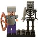 Фігурка Стів в обладунках зі скелетом В'ялого Майнкрафт figures Steve in armour with Wither Skeleton Minecraft  XH357