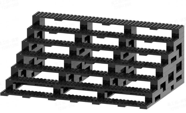 Підставка для мініфігурок колір Чорний Layers Human Doll Display Rack (Black) MOC1125-B