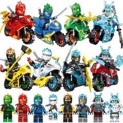 Набор фигурок человечков ниндзяго на мотоциклах 8шт figures sets Ninjago bike 8pcs 61015