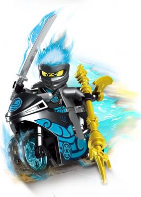 Набор фигурок человечков ниндзяго на мотоциклах 8шт figures sets Ninjago bike 8pcs 61015