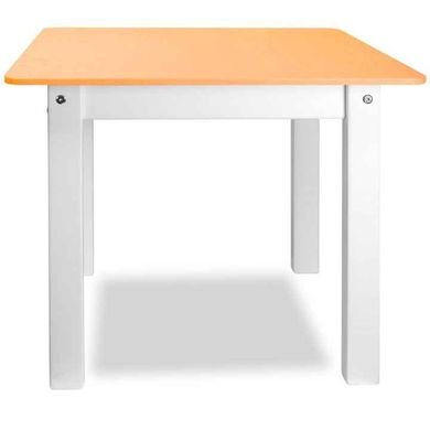 Детский стол "Woody" белый с оранжевой столешницей