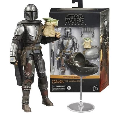 Фигурка Дин Джарин мандалорец и малыш Йода Грогу Action Figure Din Djarin The Mandalorian and The Child Baby Yoda