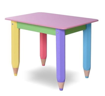 Дитячий столик "Олівчики" 60 x 40 см. Рожевий