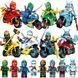 Набор фигурок человечков ниндзяго на мотоциклах 8шт figures sets Ninjago bike 8pcs 61015