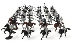 Фигурки в наборе средневековые солдатики и кавалерия 52шт 52 Pcs/Bag Medieval Cavalry War Horse Soldier