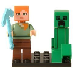 Фігурка Алекс з Кріпером Майнкрафт figures Alex with Creeper Minecraft XH360