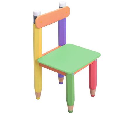 Детский набор "Карандашики" 60х60 с пеналом и стульчиком 1шт (цвет столешницы - салатовый)
