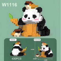 Блочный 3D конструктор из мини блоков Panda "Панда"