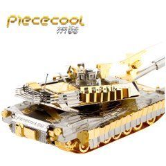 Конструктор Piececool 3D металлический пазл - Танк M1A2 Абрамс (Metal Puzzle M1A2 Abrams SEP TUSK TANK )
