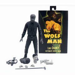 Колекційна екшн- фігурка перевертня Ларрі Телбот / Larry Talbot The Wolf Man (Людина-вовк) Universal Monsters Ultimate Black & White Action Figure 18 см з аксесуарами