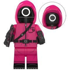 Мініфігурка Охоронець Маска Круг Гра в кальмара minifigure Guard Squid Game K2055
