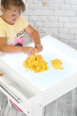 Детский столик-песочница игровой Yuliana с подсветкой и игровой поверхностью, Белый