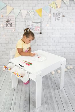 Дитячий столик-пісочниця ігровий Yuliana з підсвічуванням і ігровою поверхнею, Білий