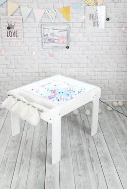 Дитячий столик-пісочниця ігровий Yuliana з підсвічуванням і ігровою поверхнею, Білий