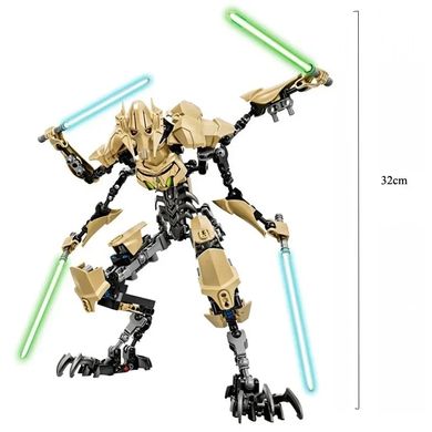 Фигурка Генерал Робот Гривус 183pcs Ksz714 Star Action Figure Toy General Robot Grievous With Lightsaber Hilt Combat Weapon Model Building Blocks Gifts