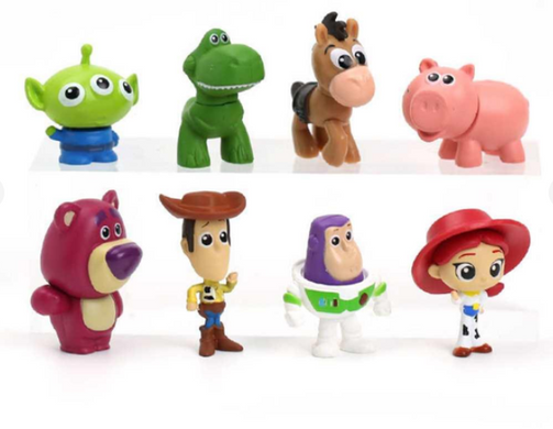 Набор фигурок Toy Story 8 шт &ndash; персонажи мультфильма История Игрушек (Woody, Buzz, Rex, Jessie и другие)