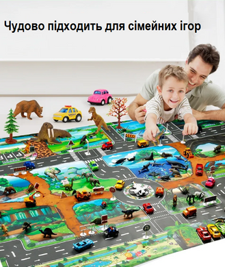 Ігровий килимок &laquo;Місто та дороги&raquo; 130&times;100 см / Play Mat City Road Map &ndash; великий килимок для ігор