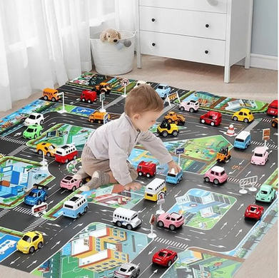 Ігровий килимок &laquo;Місто та дороги&raquo; 130&times;100 см / Play Mat City Road Map &ndash; великий килимок для ігор
