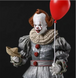 Коллекционная фигурка Пеннивайз / Pennywise IT (It Movie, Stephen King) Ultimate Horror Action Figure 18 см с аксессуарами и сменными головами