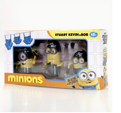 Набор фигурок Миньонов Стюарт, Kевин и Боб в пиратских шлемах (3 шт.), Minions Figures Set Stuart, Kevin и Bob