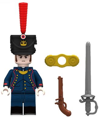 Фигурка Французский артиллерийский офицер 18 век Историческая серия figures French Infantry Officer 18 century MJQ186